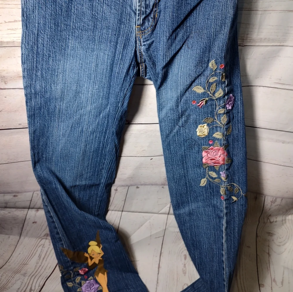 Disney Tinkerbell Midrise Bootcut Jeans Size 4 - Picture 10 of 10